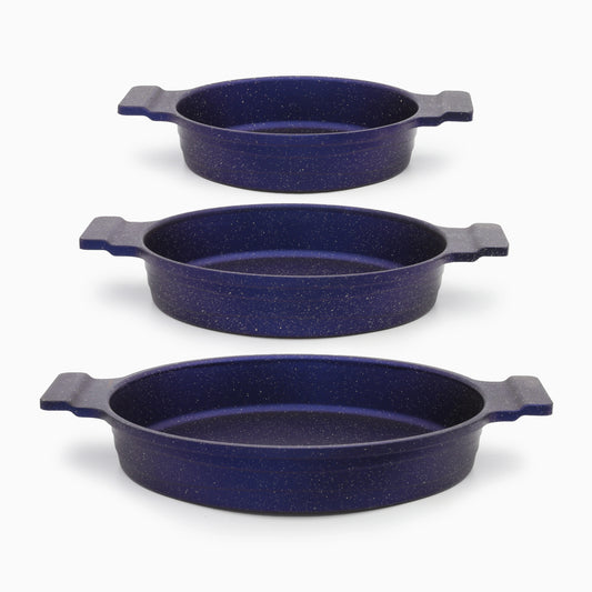 Frying pan | navy blue-3pcs