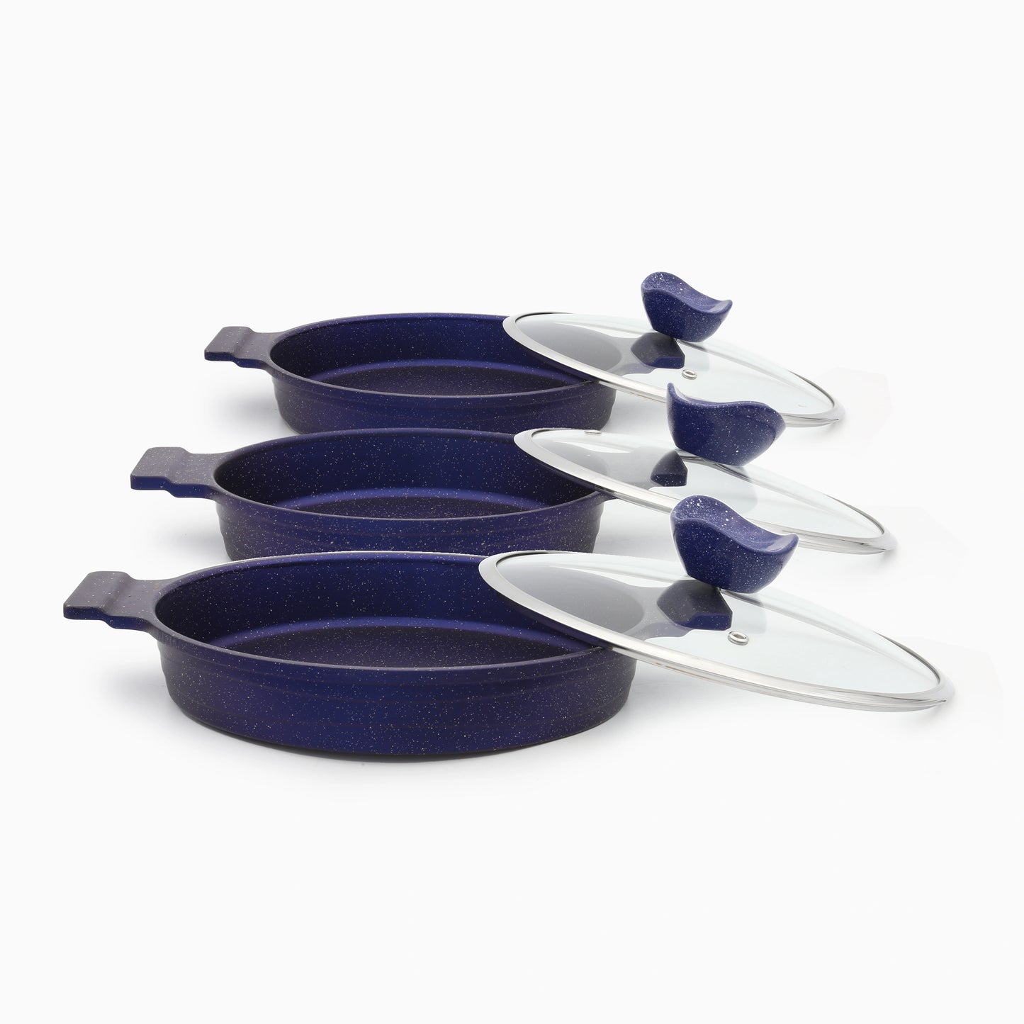 Frying pan | navy blue-6pcs